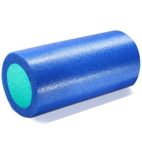 Ролик для йоги полнотелый 2-х цветный (синий/зеленый) 31х15см. PEF100-31-A