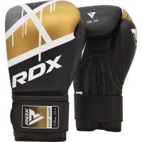 Перчатки тренировочные RDX F7 8oz черн/золот. (арт. BGR-F7BGL-8OZ)