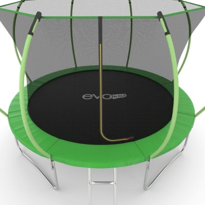 Батут с внутренней сеткой и лестницей EVO JUMP Internal 12ft (Green)