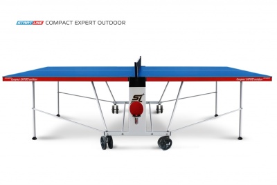 Теннисный стол Compact Expert Outdoor- складная модель всепогодного теннисного стола для улицы и помещений. Механизм трансформации.