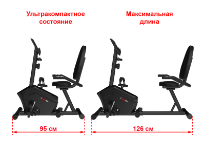 Горизонтальный велотренажер UNIXFIT BR-340 Compact