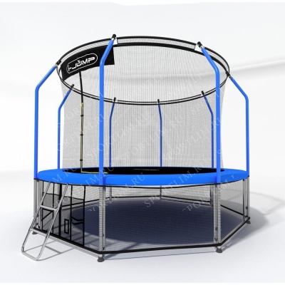 Батут i-JUMP Elegant 8ft 2,44м с нижней сетью и лестницей (green)