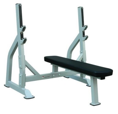 Олимпийская горизонтальная скамья для жима, со стойками AeroFit Impulse Functional IFOFB