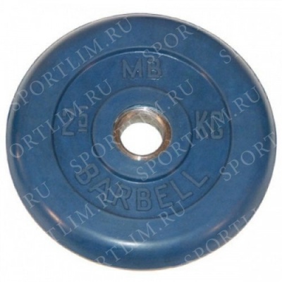 2.5 кг диск (блин) MB Barbell (синий) 31 мм.
