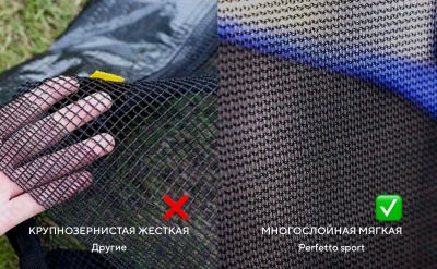 Батут с защитной сеткой "PERFETTO SPORT ACTIVITY 10" диаметр 3,0 м зелёный