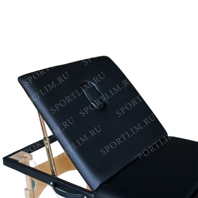 Массажный стол DFC NIRVANA, Relax Pro, дерев. ножки, цвет черный (Black)